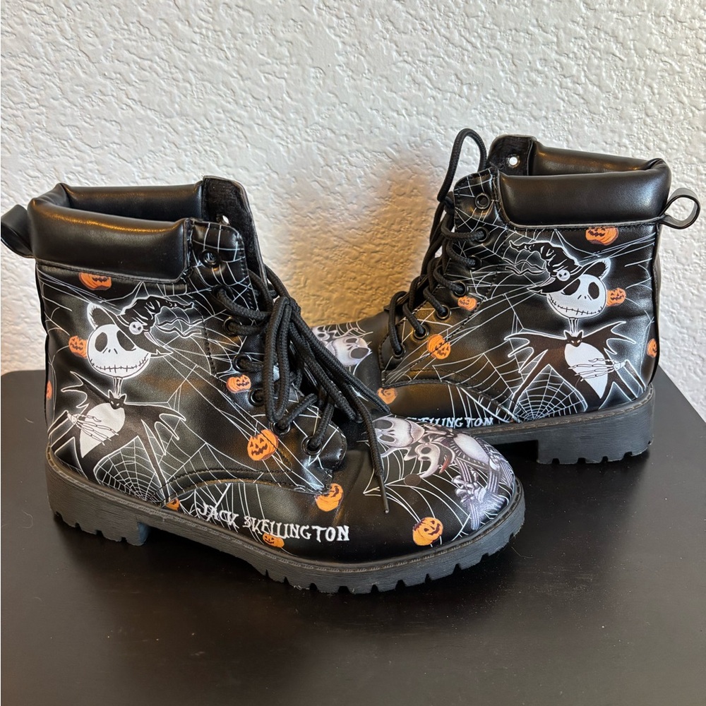 Women’s Jack Skellington Size 37 EUR or 5 US Black Boots - Nightmare Before Xmas